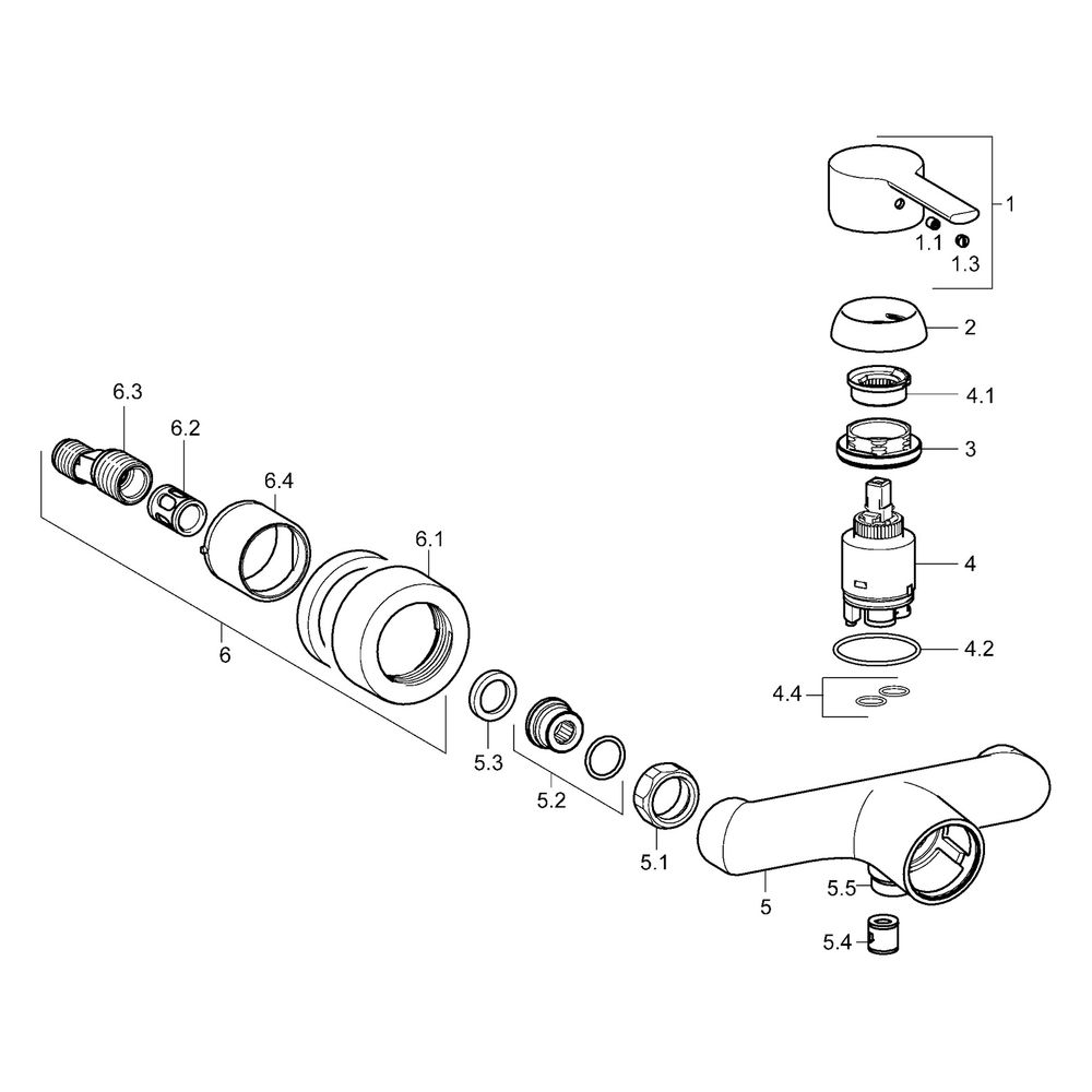 Hansa Ronda Einhebel-Brausebatterie, DN 15, Chrom, 03670173... HANSA-03670173 4015474212770 (Abb. 5)