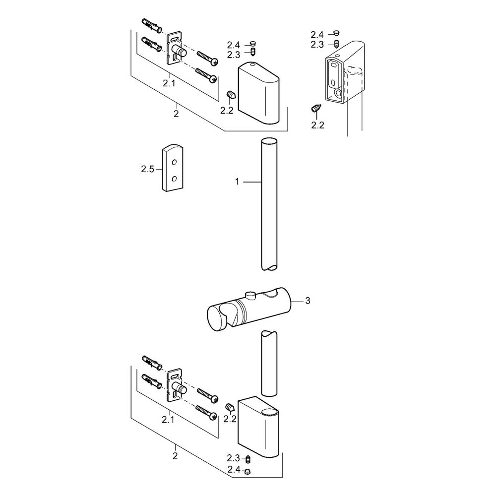Hansa Wandstange 0455 Chrom... HANSA-04550200 4015474143845 (Abb. 5)