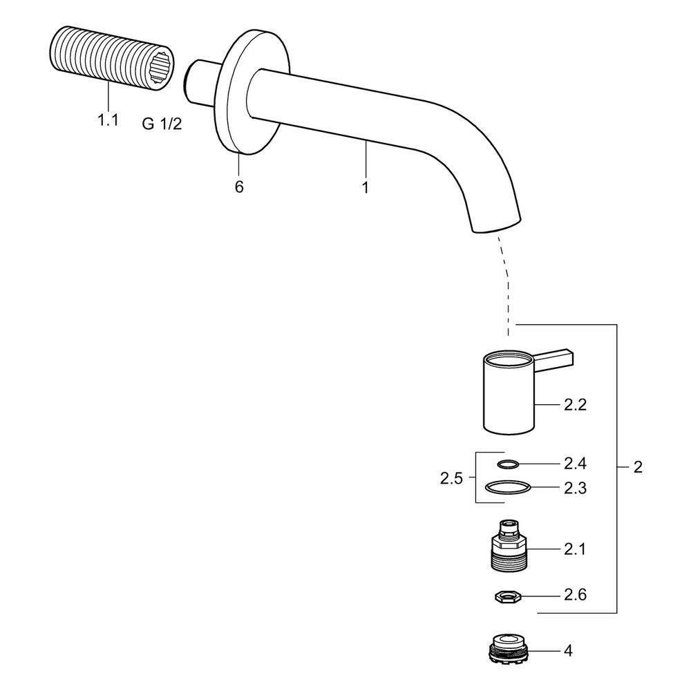 Hansa Nova Style Einhebel-Waschtischbatterie, Ausladung 107mm, DN 15, Chrom, 50868101... HANSA-50868101 4015474171640 (Abb. 5)