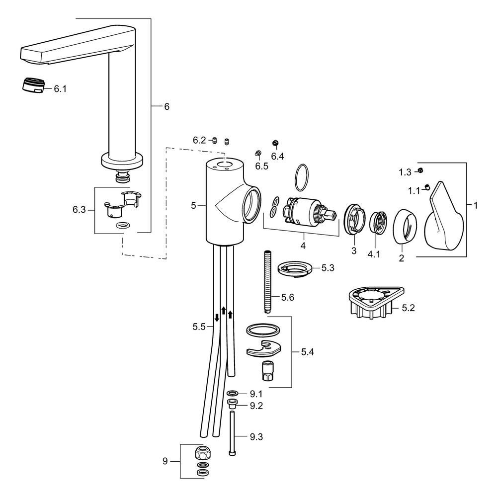 Hansa Twist Einhebel-Küchenarmatur, Niederdruck, Kupferrohr Ausladung 193mm, DN 15, Chr... HANSA-09221103 4015474274860 (Abb. 5)