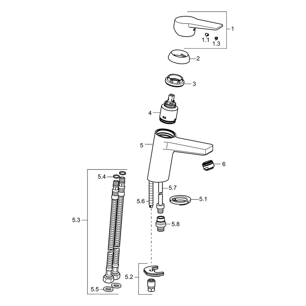 Hansa Twist Einhebel-Waschtischbatterie, Ausladung 121mm, DN 15, Chrom, 09302203... HANSA-09302203 4015474269095 (Abb. 7)