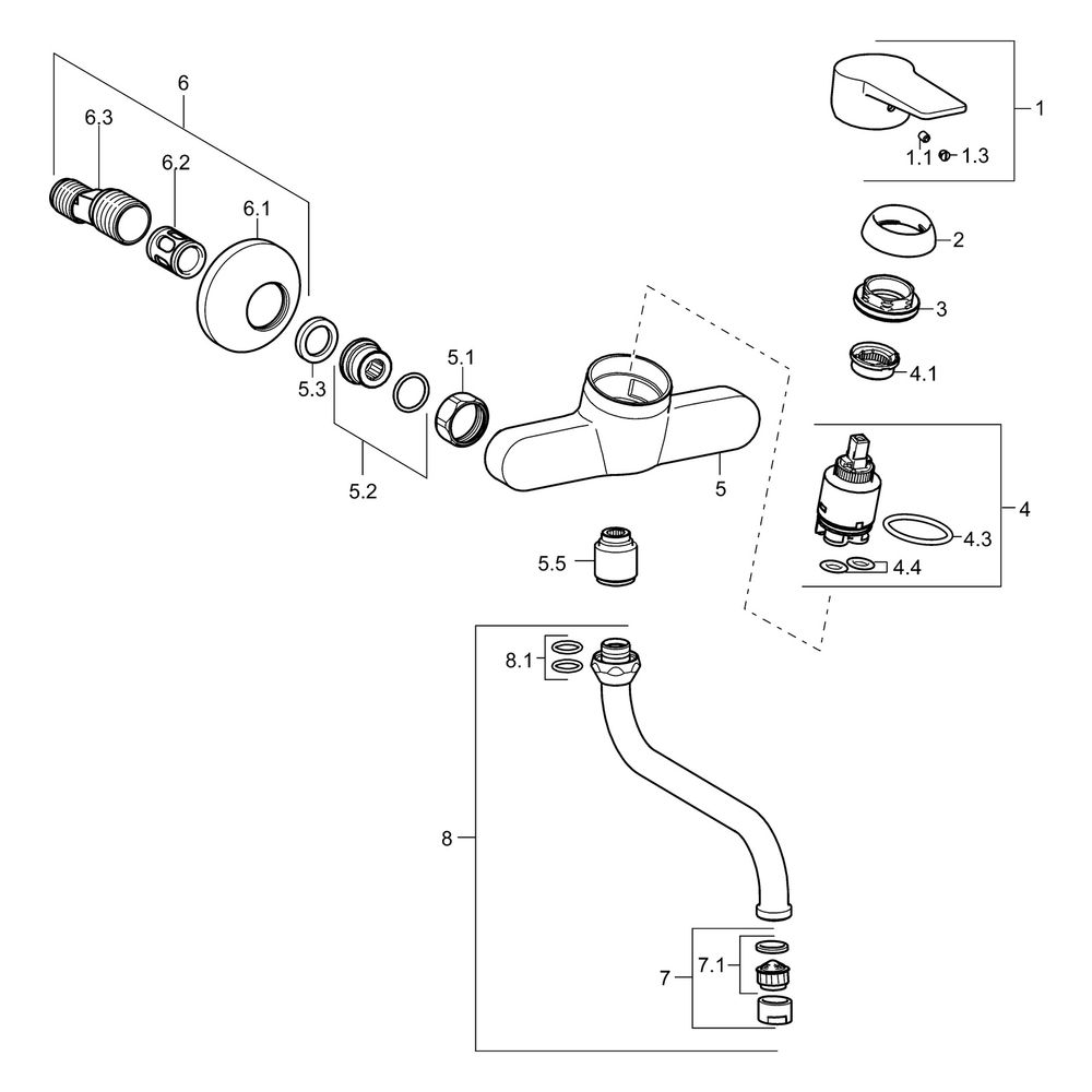 Hansa Twist Einhebel-Küchenarmatur, Ausladung 232mm, DN 15, Chrom, 09692193... HANSA-09692193 4015474269644 (Abb. 7)