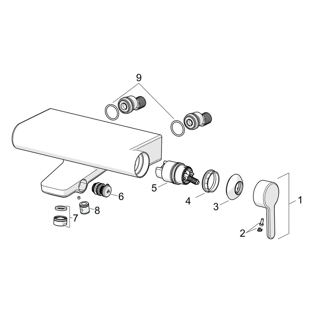 Hansa Designo Einhebelmischer Wannenfüll- und Brausebatterie Style 5185 Ausladung 146mm... HANSA-51852183 4057304006722 (Abb. 7)