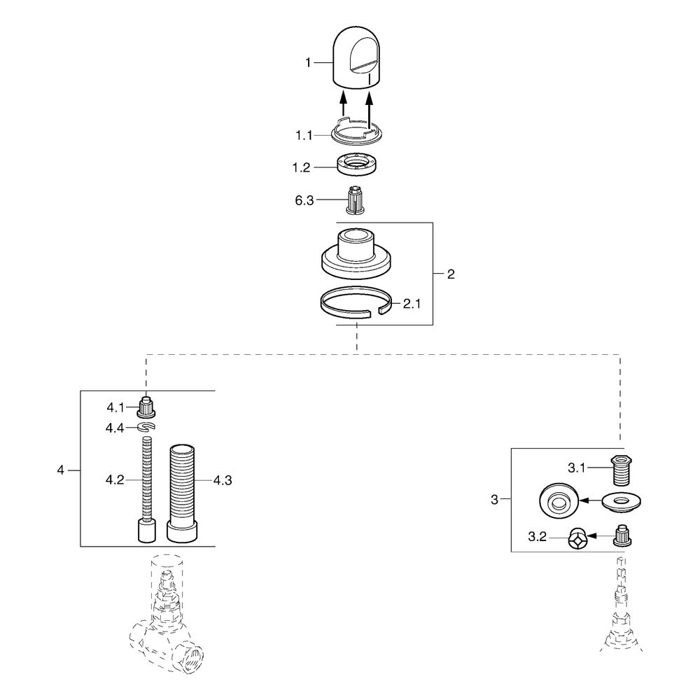 Hansa Fertigmontageset, Chrom, 02289135... HANSA-02289135 4015474610200 (Abb. 5)