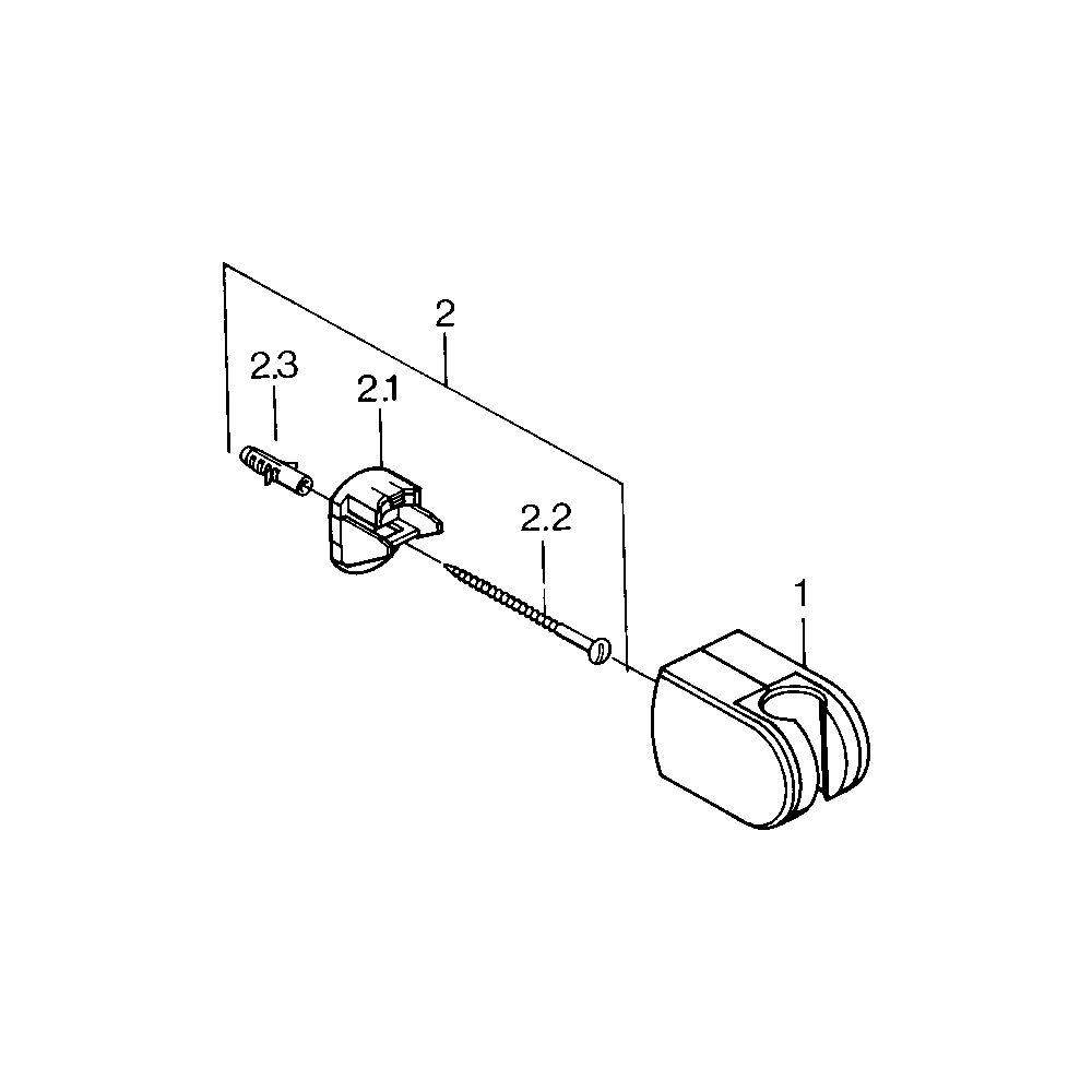 Hansa Wandhalter für Handbrause, Wandmontage, Chrom, 04430100... HANSA-04430100 4015474672239 (Abb. 5)