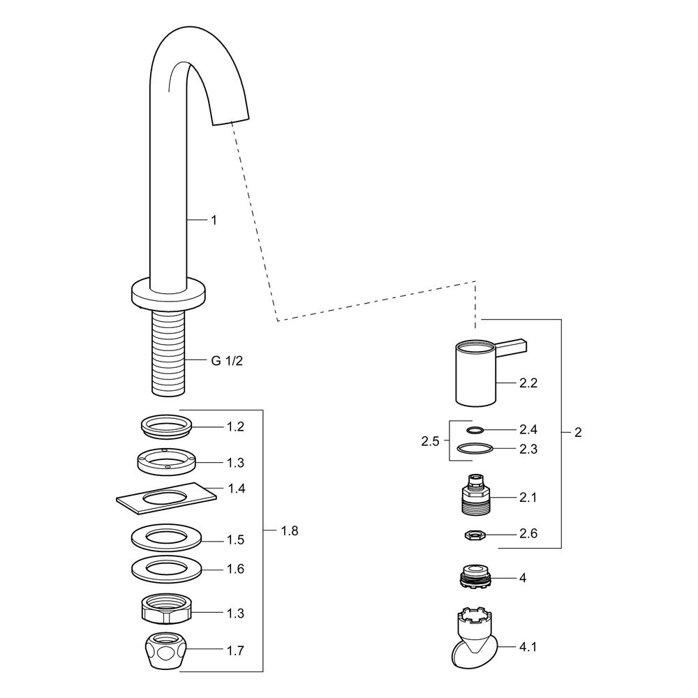 Hansa Nova Einhebelmischer Waschtischbatterie Style 5093 Ausladung 94mm DN15 Edelstah... HANSA-5093810196 4015474179288 (Abb. 7)