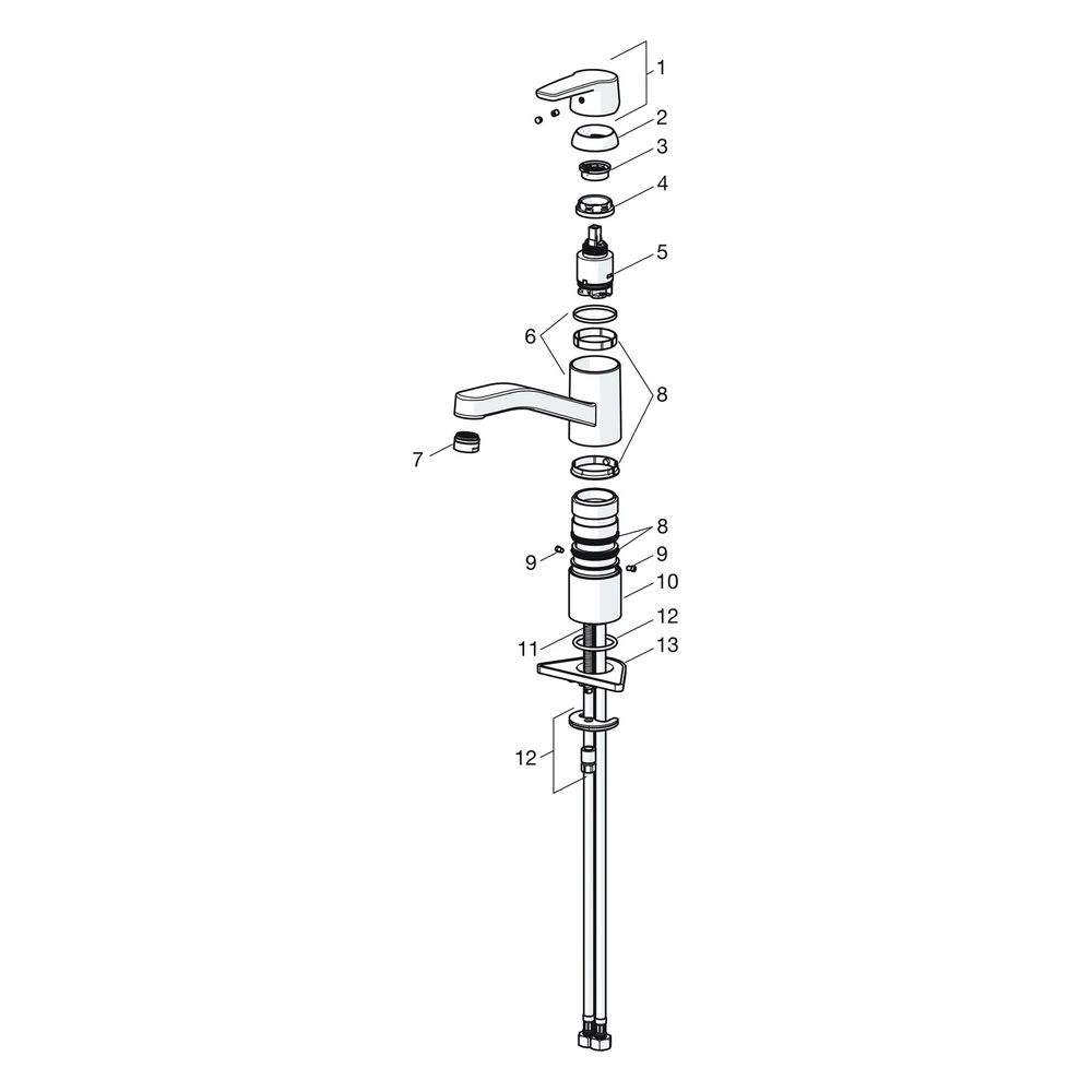 Hansa Polo Einhebel-Küchenarmatur, Ausladung 216mm, DN 15, Chrom, 51482293... HANSA-51482293 4057304002854 (Abb. 7)