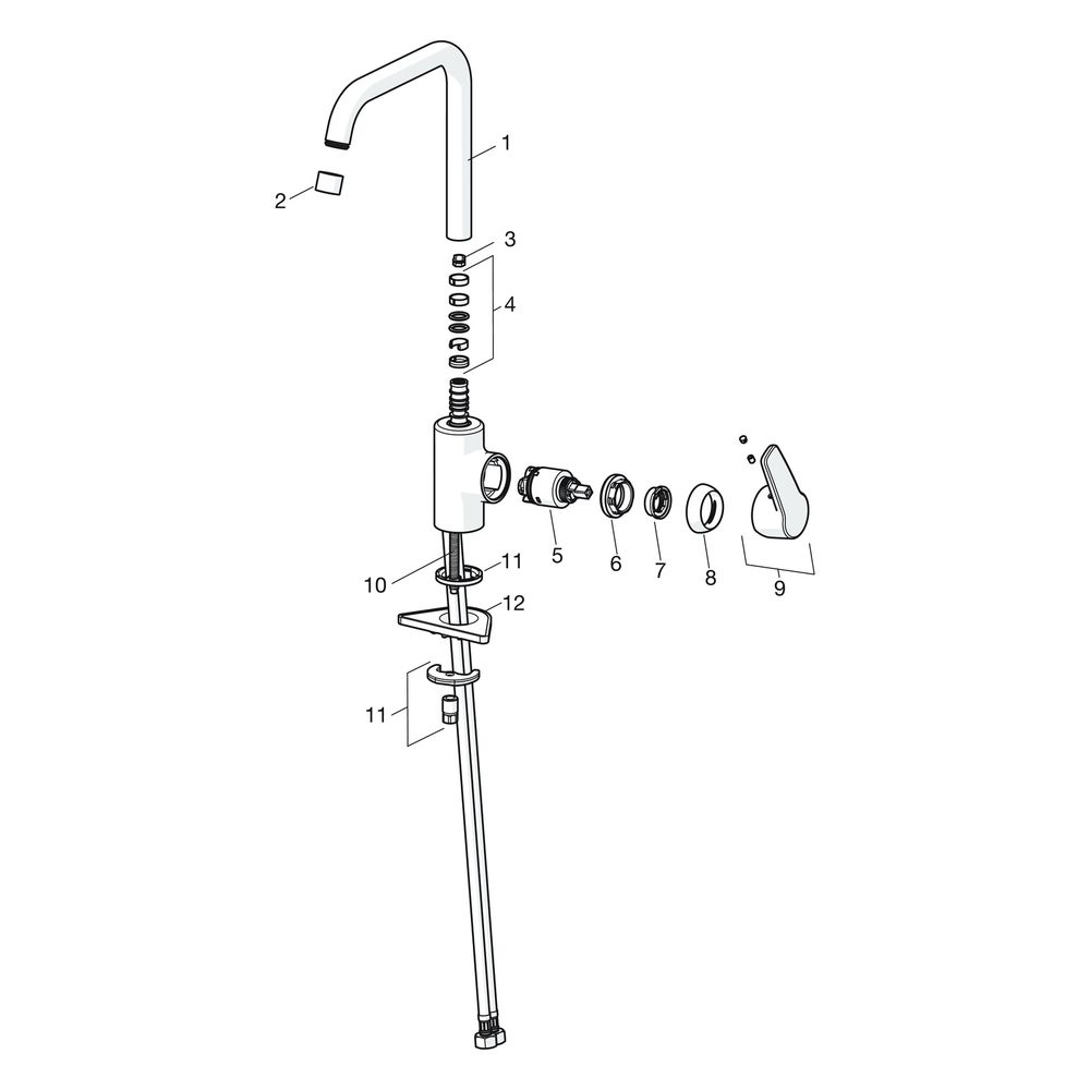 Hansa Polo Einhebel-Küchenarmatur, Ausladung 203mm, DN 15, Chrom, 51562293... HANSA-51562293 4057304002991 (Abb. 7)