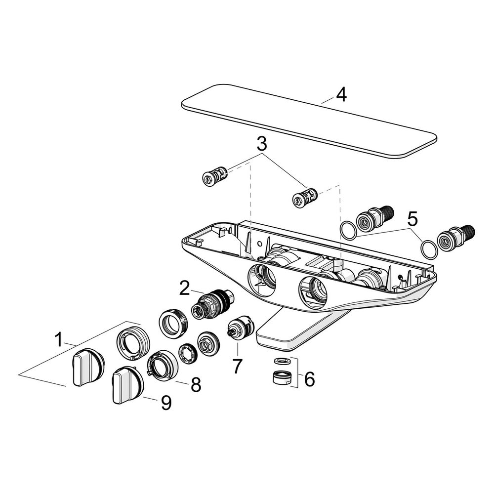 Hansa Emotion Wannenfüll- und Brausebatterie 5864 Ausladung 137mm DN15 Chrom/Grau... HANSA-5864217184 4057304008726 (Abb. 7)