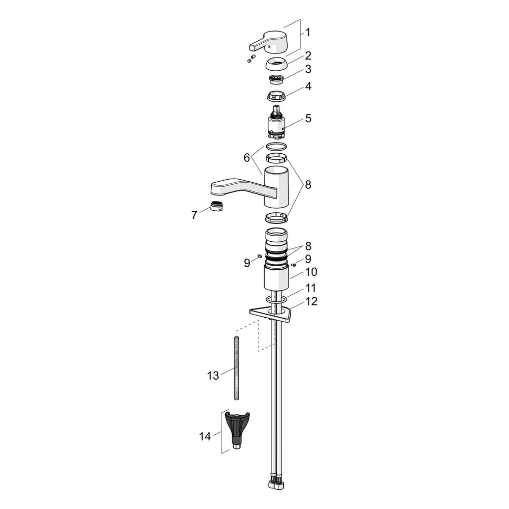 Hansa Paleno Einhebel-Küchenarmatur, Ausladung 216mm, DN 15, Chrom... HANSA-56532203 4057304012297 (Abb. 7)
