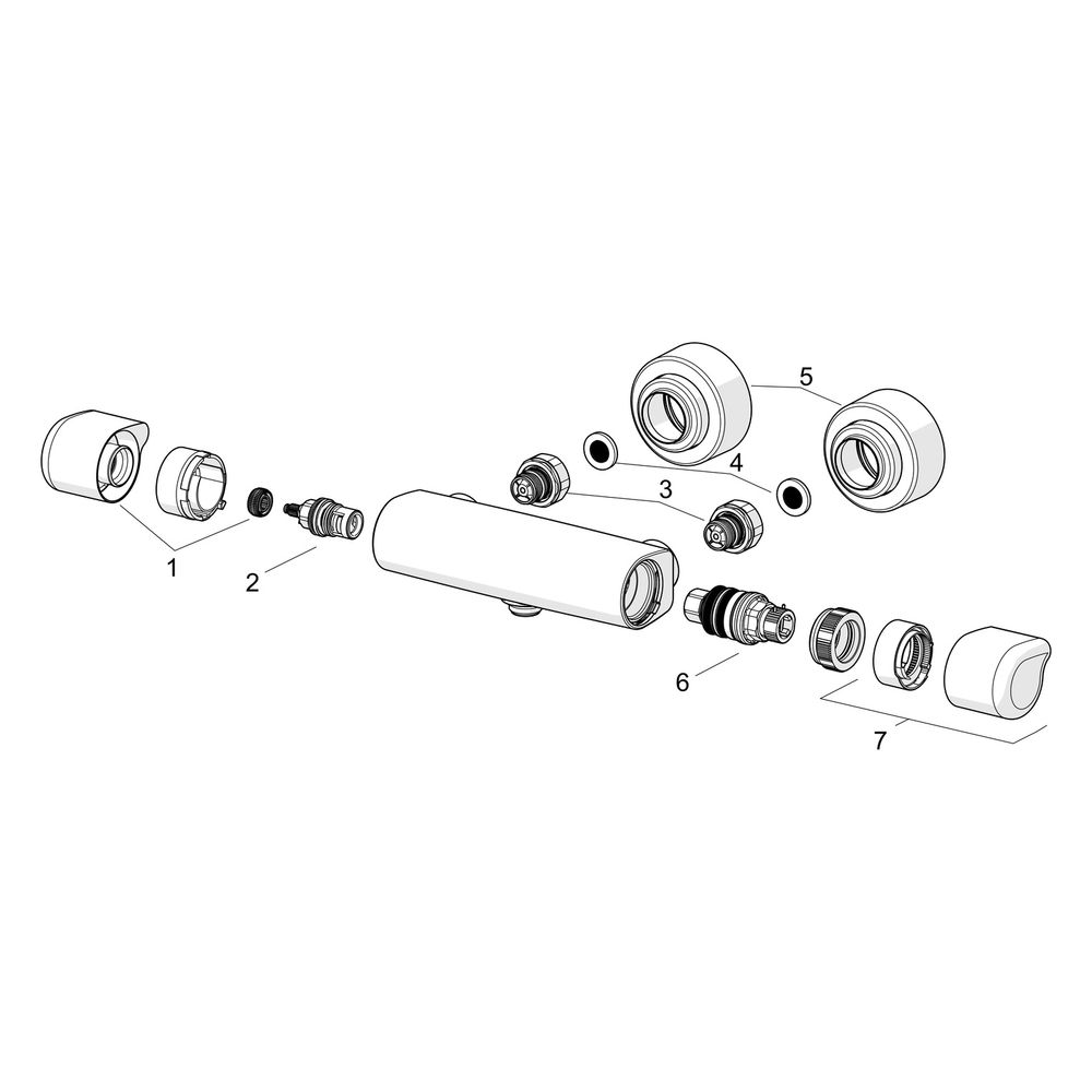 Hansa Care Brausebatterie, Chrom, 08707100... HANSA-08707100 4057304013447 (Abb. 7)