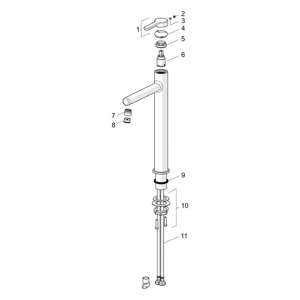 Hansa Designo Style Einhebel-Waschtischbatterie, Ausladung 171mm, DN 15, Chrom... HANSA-51692293 4057304015120 (Abb. 7)