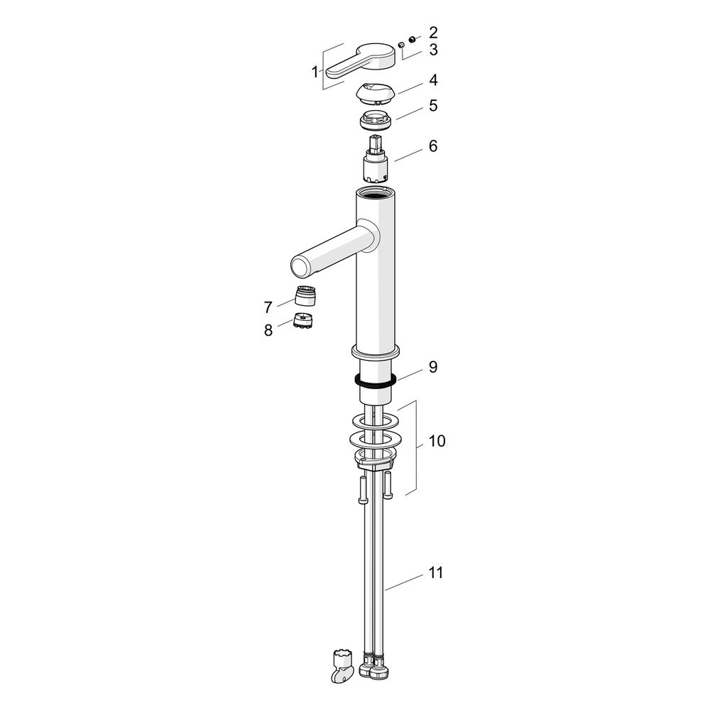 Hansa Designo Style Einhebel-Waschtischbatterie, Ausladung 125mm, DN 15, Chrom... HANSA-51882293 4057304015113 (Abb. 7)