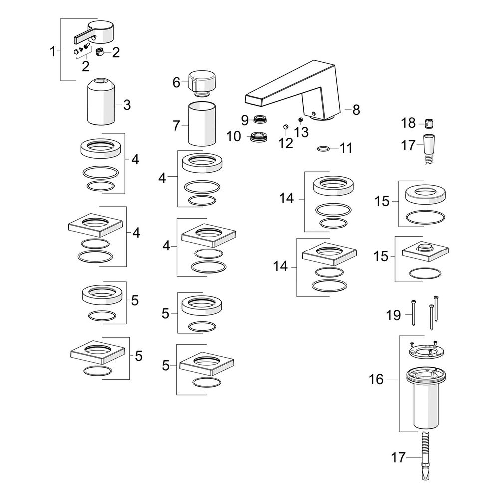 Hansa Loft Einhebelmischer Fertigmontageset für Wanne/Brause 5775 Rosette eckig 1-strah... HANSA-57752483 4057304014499 (Abb. 7)