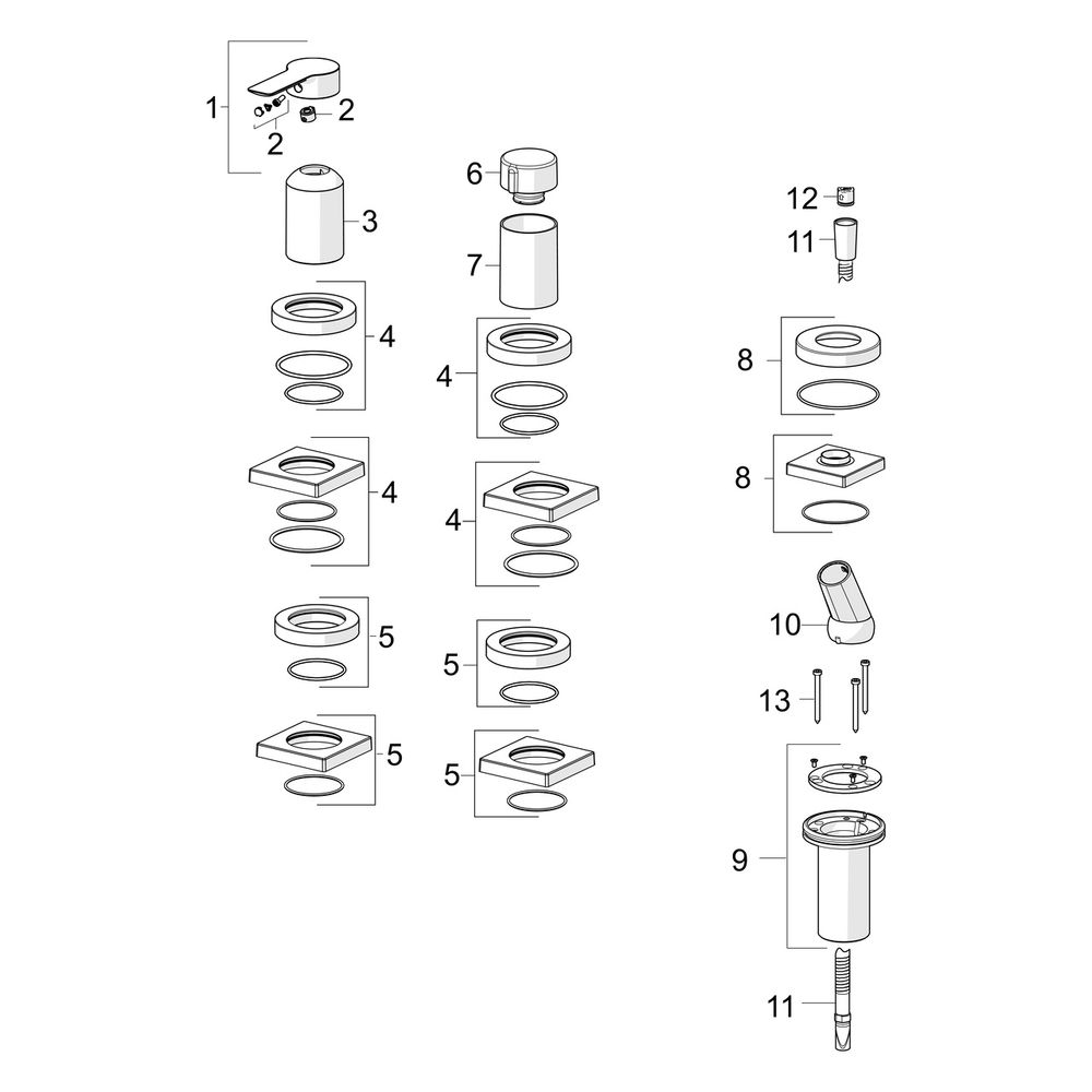 Hansa Ligna Einhebelmischer Fertigmontageset für Wanne/Brause 0643 1-strahlig 72mm Chro... HANSA-06439473 4057304014604 (Abb. 7)