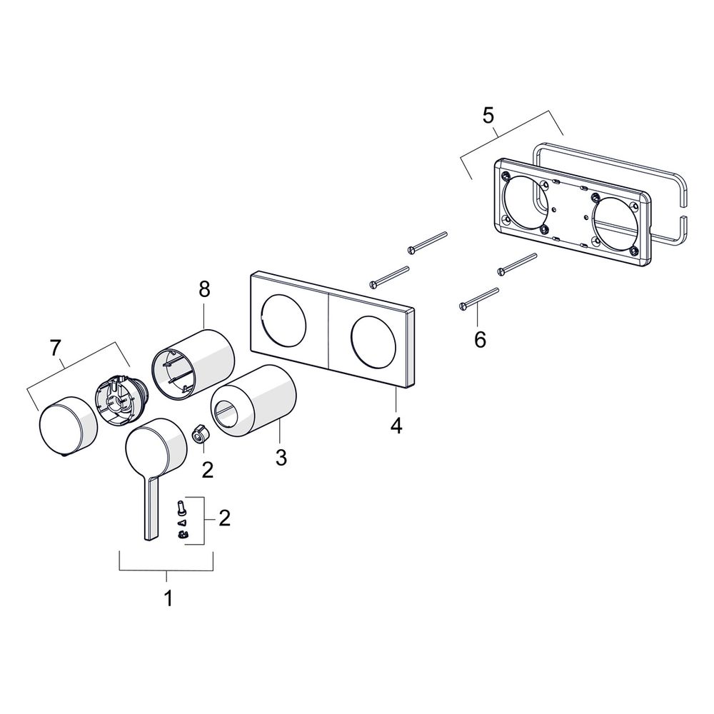 Hansa Loft Einhebelmischer Fertigmontageset für Wanne/Brause 5764 Rosette eckig 4.0 Pla... HANSA-57649583 4057304014802 (Abb. 7)