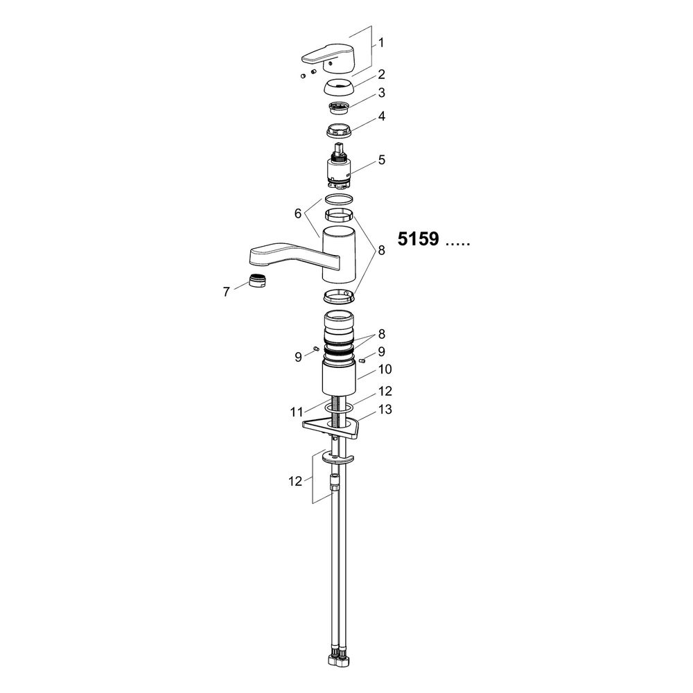 Hansa Polo Einhebel-Küchenarmatur, Niederdruck, Ausladung 215mm, DN 15, Chrom, 51591193... HANSA-51591193 4057304002892 (Abb. 7)