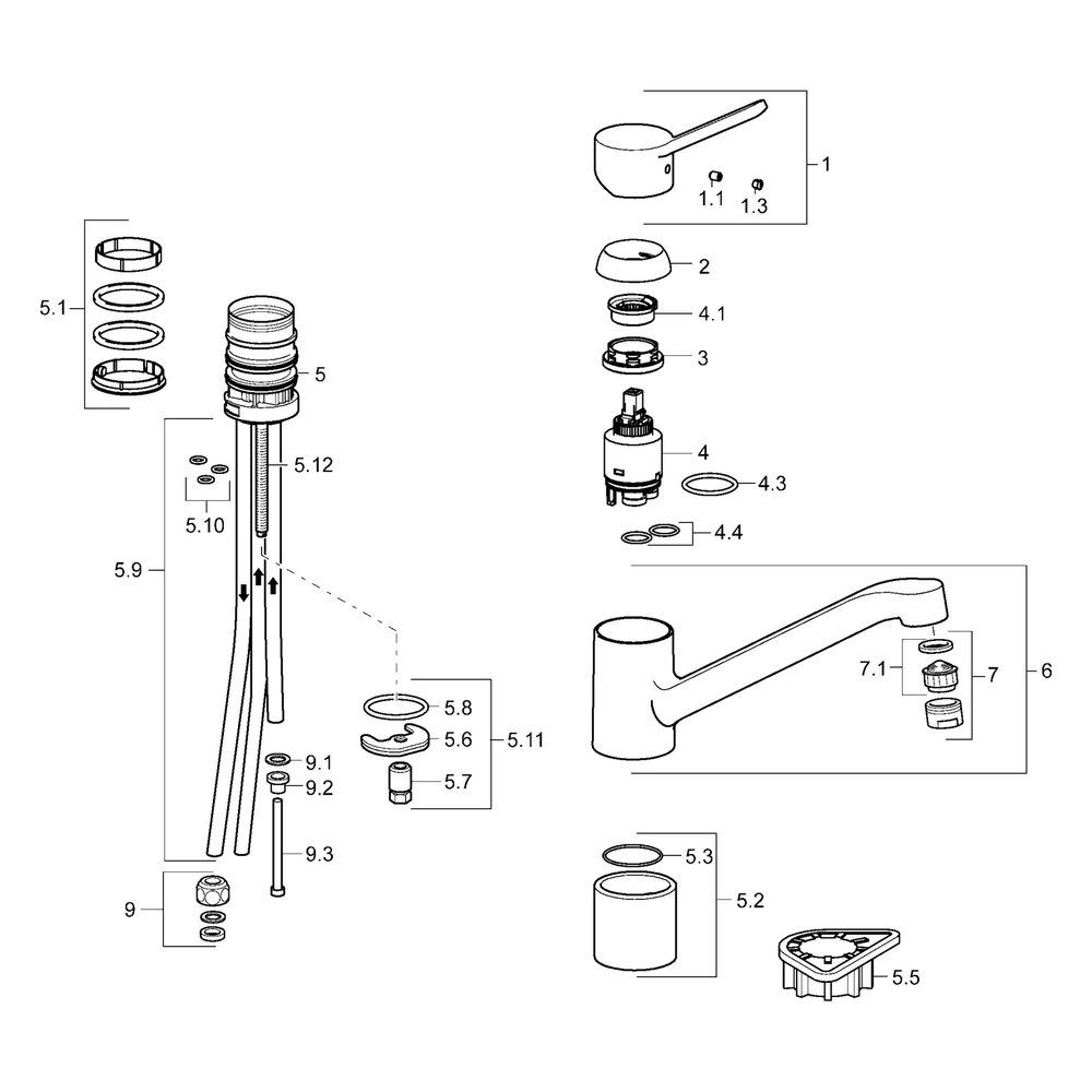 Hansa Primo Einhebel-Küchenarmatur, Niederdruck, Kupferrohr, Ausladung 210mm, DN 15, Ch... HANSA-49491103 4015474268289 (Abb. 5)