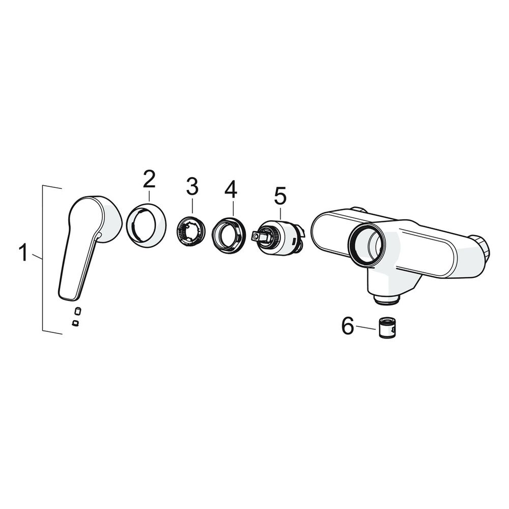 Hansa Polo Einhebel-Brausebatterie, Ausladung 83mm, DN 15, Chrom, 51450193... HANSA-51450193 4057304002915 (Abb. 7)