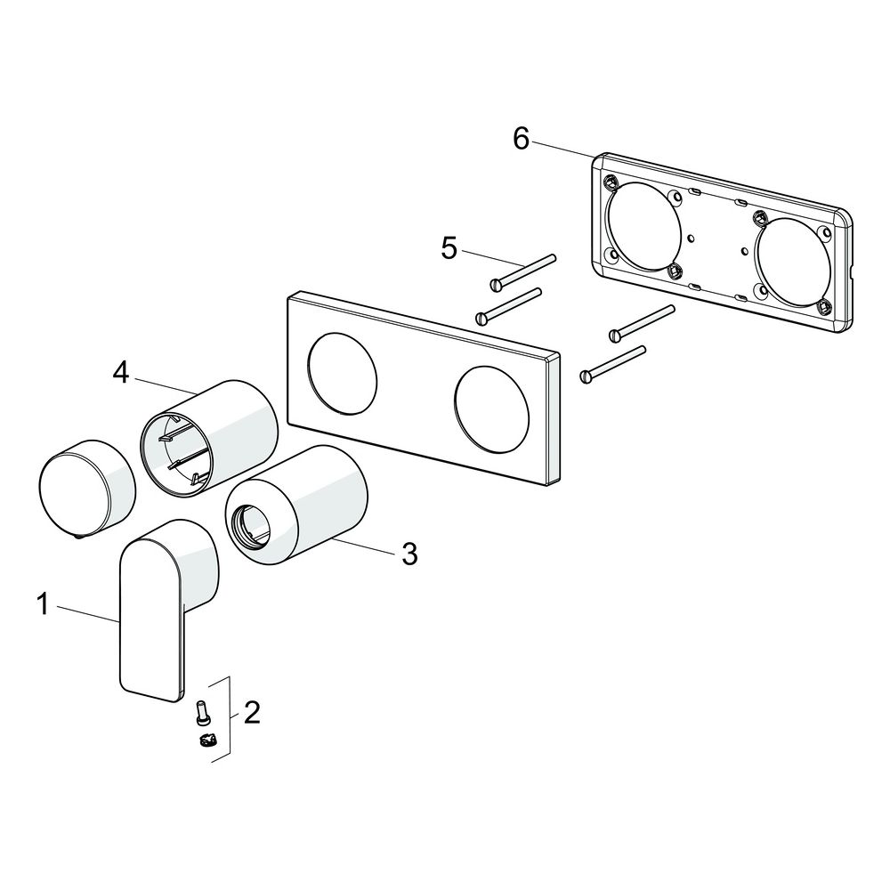Hansa Stela Einhebel-Fertigmontageset für Wanne/Brause, Rosette eckig, Chrom, 44579573... HANSA-44579573 4057304015298 (Abb. 7)