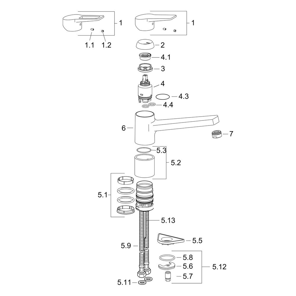 Hansa Twist Einhebel-Küchenarmatur, Ausladung 199mm, DN 15, Chrom, 09142283... HANSA-09142283 4015474261129 (Abb. 7)
