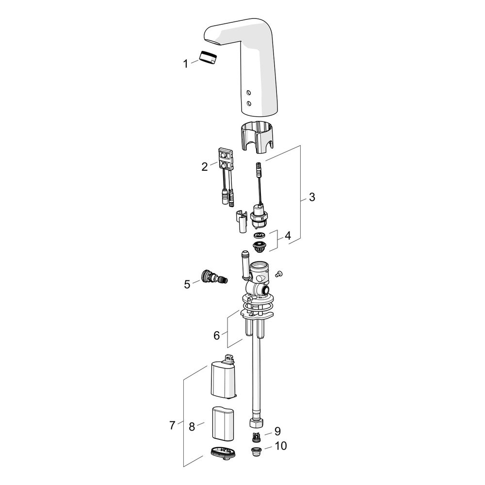 Hansa Medipro Waschtischbatterie XL 0568 6V Kaltwasser Bluetooth Ausladung 136mm DN15 C... HANSA-05682019 4057304005022 (Abb. 7)