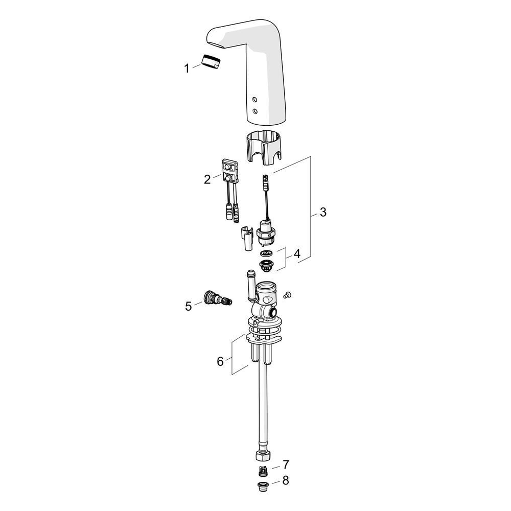 Hansa Medipro Waschtischbatterie XL, 230/9V, Kaltwasser, Bluetooth, Ausladung 136mm, DN... HANSA-05682029 4057304005008 (Abb. 7)
