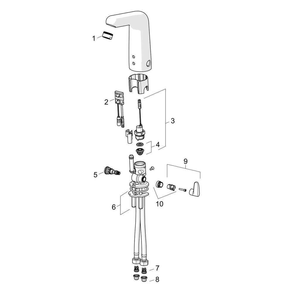 Hansa Medipro Waschtischbatterie XL, 230/9V, Bluetooth, Ausladung 136mm, DN 15, Chrom, ... HANSA-05682129 4057304005015 (Abb. 7)