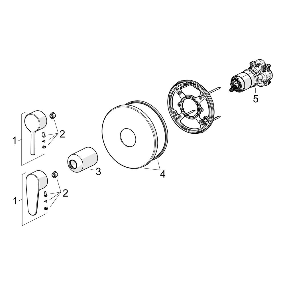 Hansa Vantis Einhebelmischer Fertigset für Brause-Batterie 8261 Rosette rund Chrom Pinh... HANSA-82619067 4057304017346 (Abb. 7)