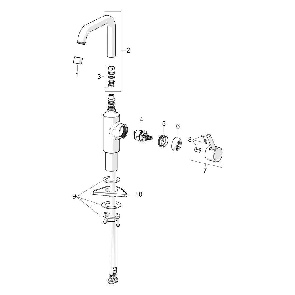 Hansa Vantis Einhebel-Waschtischbatterie, Ablaufgarnitur mit Zugstange, Ausladung 152mm... HANSA-52542267 4057304017223 (Abb. 7)