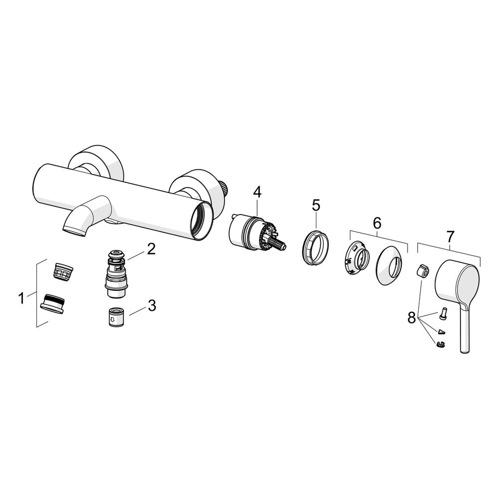 Hansa Vantis Style Einhebel-Wannenfüll- und Brausebatterie, Ausladung 168mm, Chrom, 544... HANSA-54442207 4057304017520 (Abb. 7)