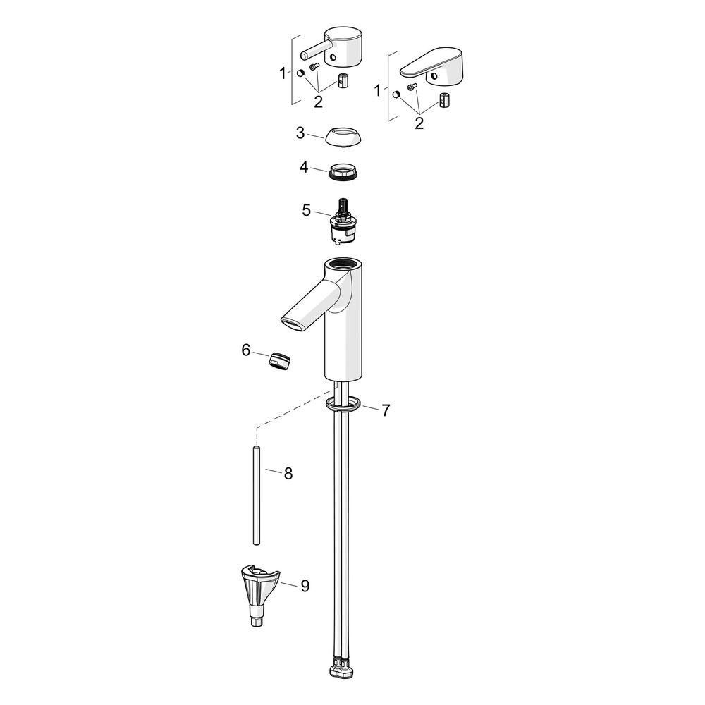Hansa Vantis Einhebel-Waschtischbatterie, Ablaufgarnitur mit Zugstange, Ausladung 109mm... HANSA-52402267 4057304017162 (Abb. 7)