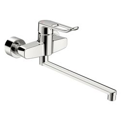 Hansa Clinica Einhebel-Waschtischbatterie, Bügel-/Bedienhebel lang, Ausladung 377mm, DN... HANSA-01546286 4057304012617 (Abb. 1)