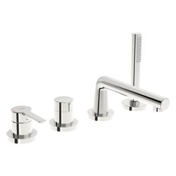 Hansa Ronda Einhebel-Fertigmontageset für Wanne/Brause, Rosette rund, 3-strahlig, 72mm,... HANSA-03402473 4057304014567 (Abb. 1)