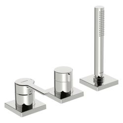 Hansa Ronda Einhebel-Fertigmontageset für Wanne/Brause, Rosette eckig, 1-strahlig, 75x7... HANSA-03419483 4057304014635 (Abb. 1)