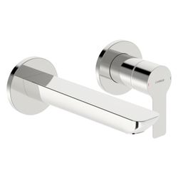 Hansa Ligna Einhebel-Waschtischarmatur Wandmontage, Fertigmontageset, Ausladung 185mm, ... HANSA-06402133 4057304022371 (Abb. 1)