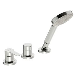 Hansa Ligna Einhebelmischer Fertigmontageset für Wanne/Brause 0643 1-strahlig 72mm Chro... HANSA-06439473 4057304014604 (Abb. 1)