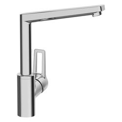 Hansa Twist Einhebelmischer Küchenarmatur 0920 Bügelhebel Ausladung 193mm DN15 Chrom... HANSA-09202205 4015474274839 (Abb. 1)