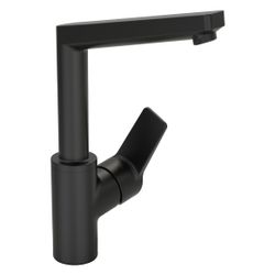 Hansa Twist Einhebel-Waschtischbatterie, Ausladung 130mm, DN 15, Matt-Schwarz, 095522... HANSA-0955220333 4057304015809 (Abb. 1)