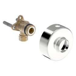 Hansa Winkelkupplung mit Absperrventil, G 3/4"/1/2"/D 12mm, Oras Group, Chrom, 290009... HANSA-290009 6414150103414 (Abb. 1)