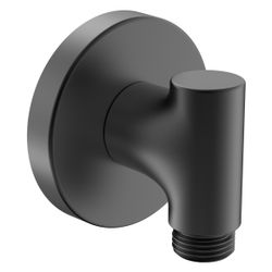 Hansa Wandanschlussbogen, Rosette rund, G 1/2", Messing/Verbundwerkstoff, Matt-Schwarz... HANSA-290022-33 6414150105395 (Abb. 1)