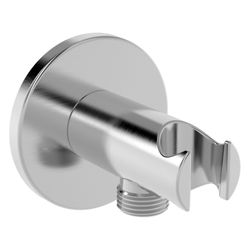 Hansa Wandanschlussbogen, Rosette rund, G 1/2", Messing, Stahl gebürstet, 290040-80... HANSA-290040-80 6414150107344 (Abb. 1)