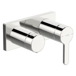 Hansa Designo Style Einhebel-Fertigmontageset für Wanne/Brause, Rosette eckig, Chrom... HANSA-44519583 4057304006906 (Abb. 1)