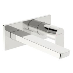 Hansa Stela Einhebel-Waschtischarmatur Wandmontage, Fertigmontageset, 185mm, Rosette ec... HANSA-44902133 4057304022340 (Abb. 1)