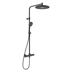 Hansa Aurelia Regenbrause-Duscharmatur 3-strahlig, Wandmontage, Thermostat, Matt-Schw... HANSA-4719910333 4057304021275 (Abb. 1)