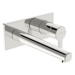 Hansa Designo Style Einhebel-Waschtischarmatur, Wandmontage, Rosette eckig, 191mm Ausla... HANSA-51092133 4057304022364 (Abb. 1)