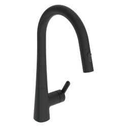 Hansa Designo Style Einhebel-Küchenarmatur, Standmontage, ausziehbar, Matt-Schwarz, 5... HANSA-5136228333 4057304020186 (Abb. 1)