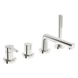 Hansa Designo Style Einhebel-Fertigmontageset für Wanne/Brause, Rosette rund, 3-strahli... HANSA-53122063 4057304007019 (Abb. 1)