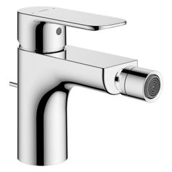 Hansa Basic Einhebel-Bidetarmatur, Standmontage, mit Zugstangen-Ablaufgarnitur, 129mm, ... HANSA-55433243 4057304022579 (Abb. 1)