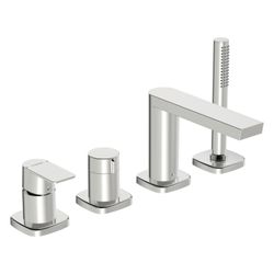Hansa Stela Einhebel-Fertigmontageset für Wanne/Brause, Rosette soft edge, Chrom, 57302... HANSA-57302173 4057304015304 (Abb. 1)